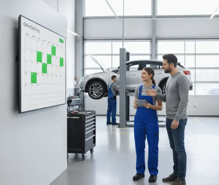 Weniger verpasste Termine dank Online-Terminbuchung in der Garage